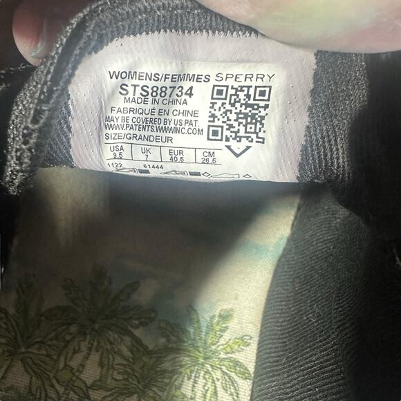 Sperry Black & Pink Canvas Sneakers women’s Size 9.5 Nautical Boat Shoes lace-up - Picture 10 of 11